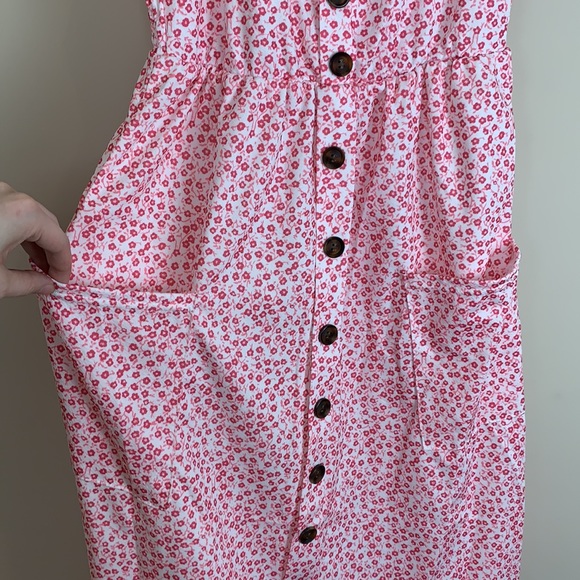 LAST 1! SMALL pink floral summer beach dress - Picture 4 of 14
